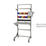 Standing workstation frame arms