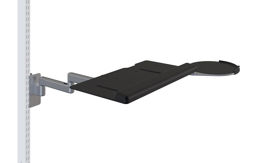 Click to enlarge Articulating Keyboard Tray with Mousepad