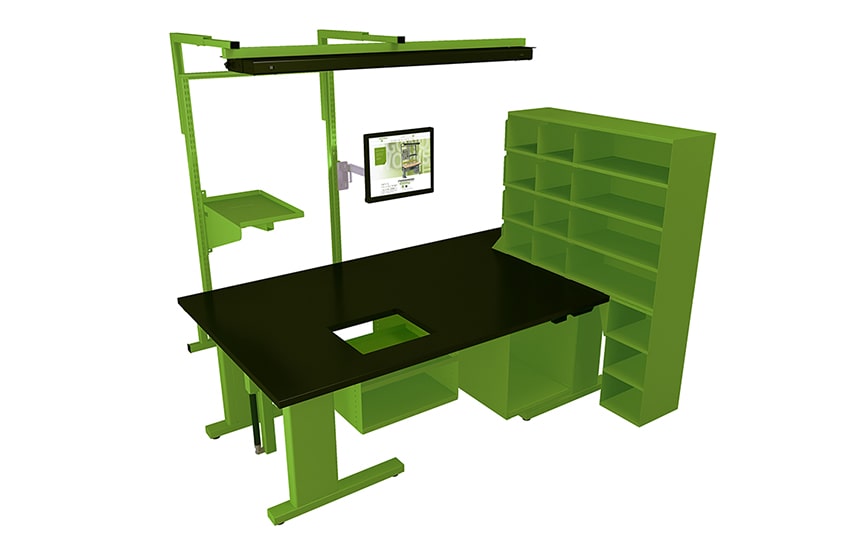 Click to enlarge custom shipping station