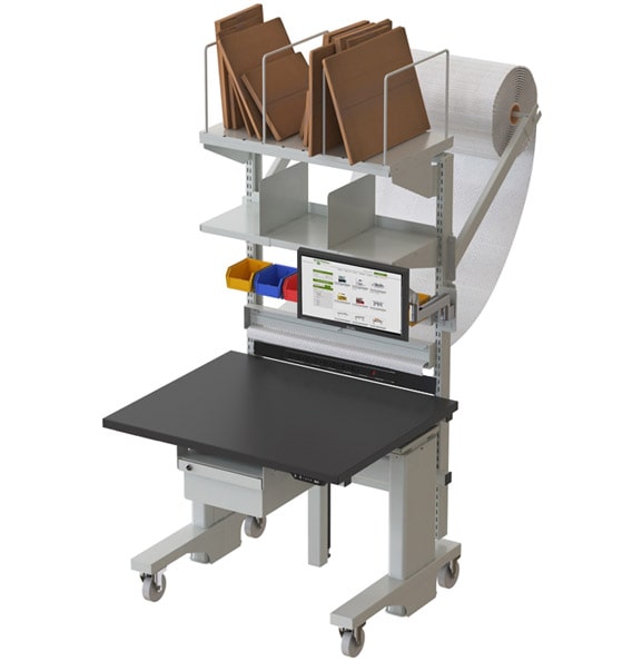 Ergonomic Packing Station on Casters Ergonomic Packing Station on Casters