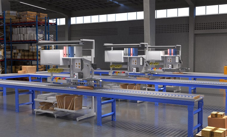 Over Conveyor Standing Workstation