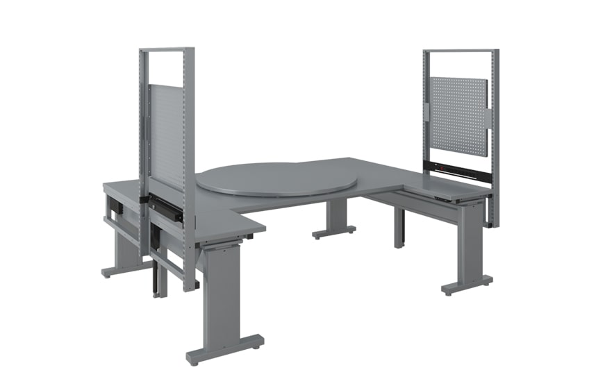Click to enlarge turntable ESD workbench