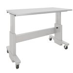 Image Manual adjustable heavy duty center-justified workbench